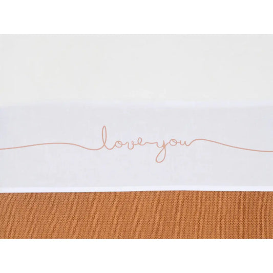 Lakentje Wieg 75x100 Cm - Love You - Caramel