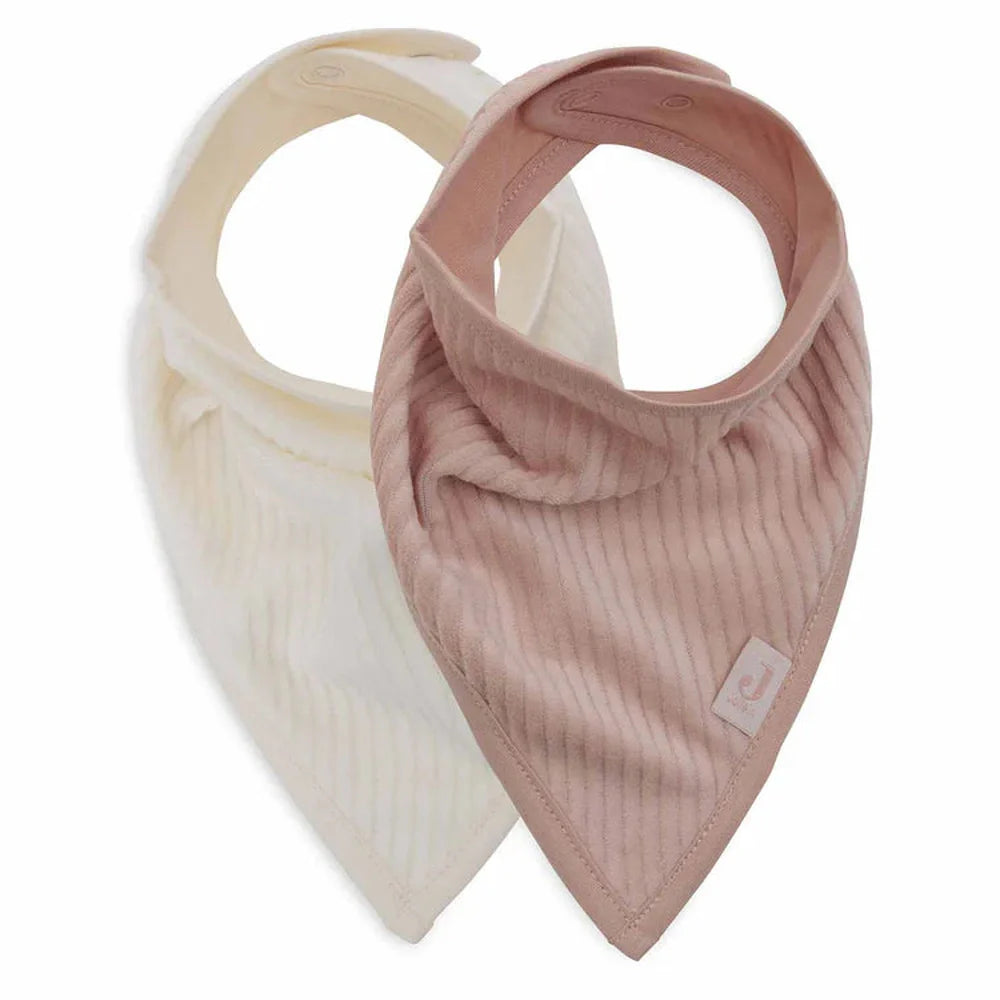 Jollein Slab Bandana - Velvet Rib Wild Rose / Ivory 2pack