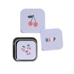 Lässig Roestvrije Snackbox 3 Delige Set - Happy Fruits Cherry