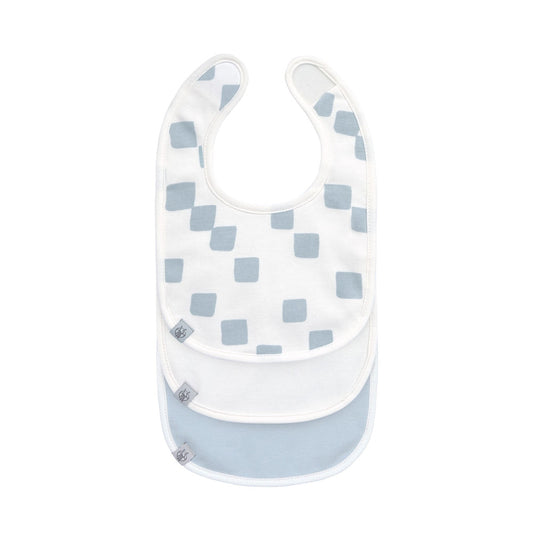 Lässig Set Van 3 GOTS Newborn Slabbetjes - Happy Fruits Light Blue