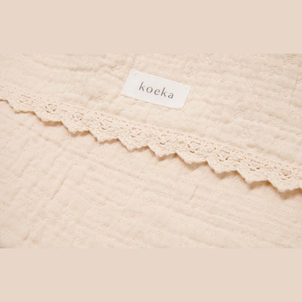 Koeka Wiegdeken 75x100cm - Lace Elba - Natural