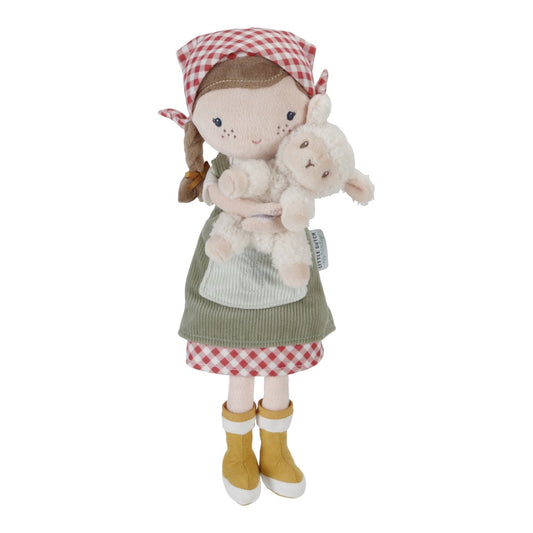 Knuffelpop Boerin Rosa Met Schaap 35Cm