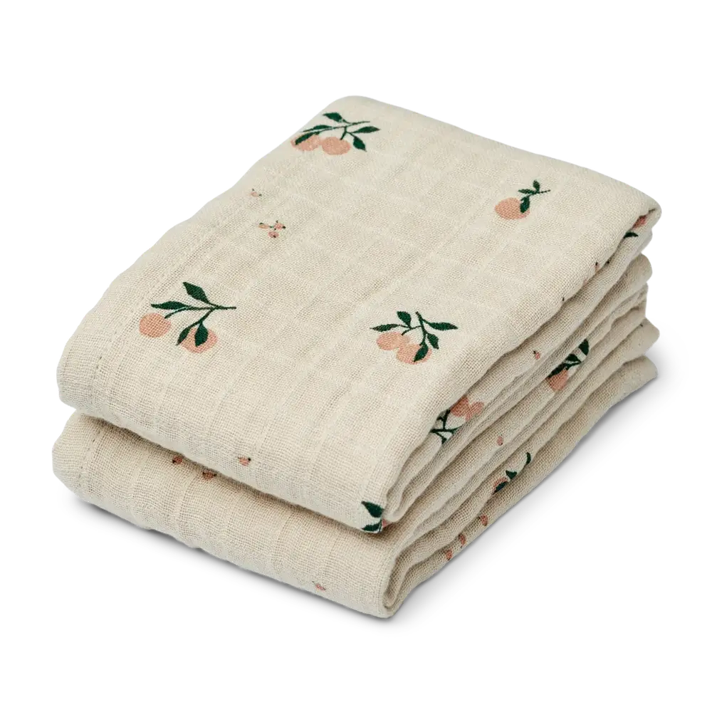 Liewood Tetradoeken Lewis 65x65cm - Peach / Sea Shell Mix 2-Pack