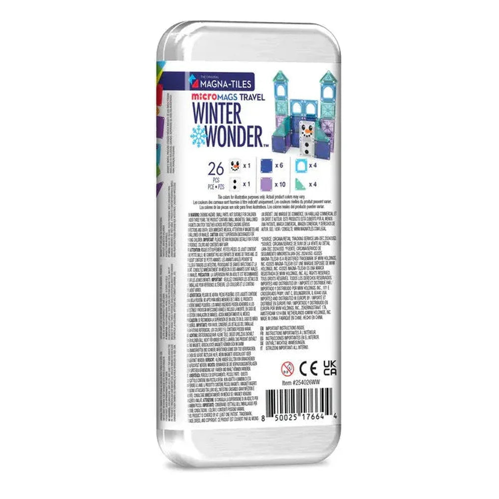 Magna-Tiles Micro Mags Reisset Winter Wonder Editie | 26 Onderdelen