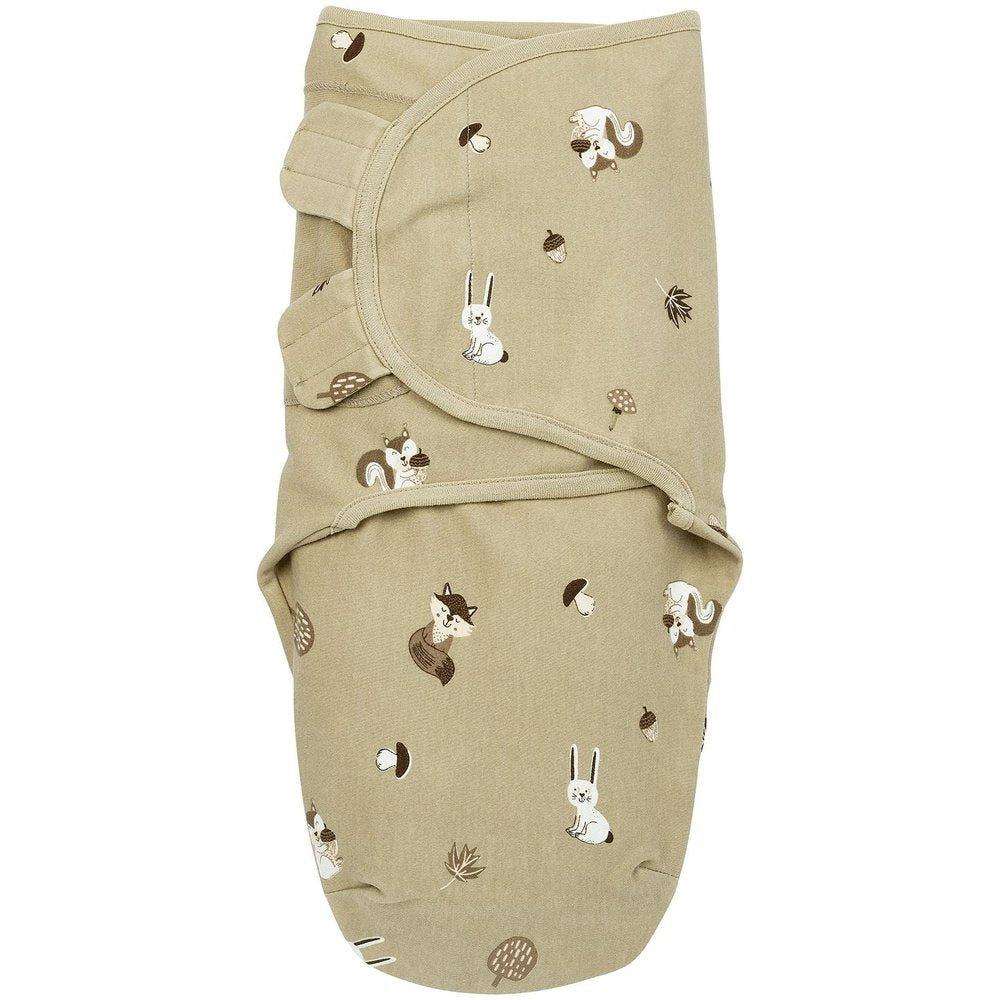 Swaddle/inbakerdoek - forest animals sand