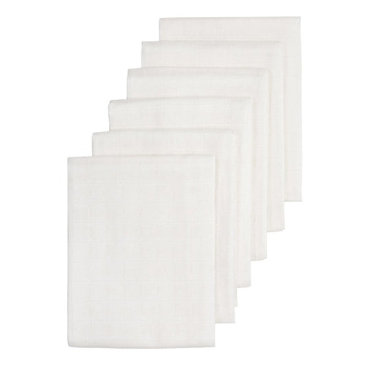 TETRADOEK - HYDROFIELE DOEK 6 PACK UNI WIT 70x70 CM