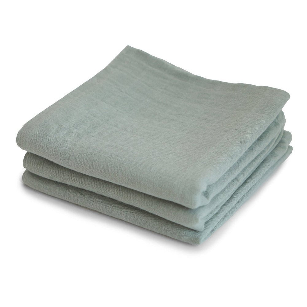 Mushie - Muslin Cloth 3 Pack - Sage