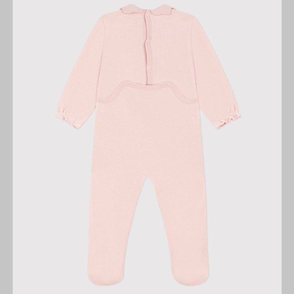 Pyjama Bébé Velours Rose Uni 