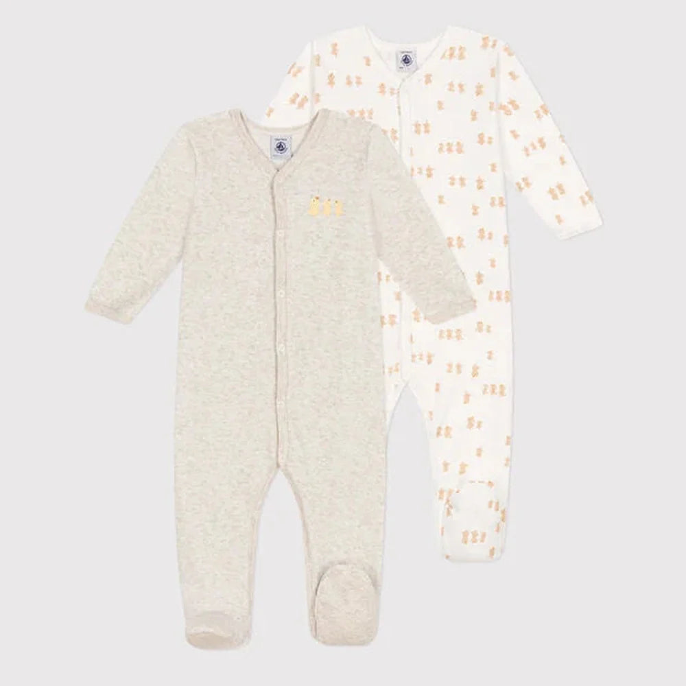 Petit Bateau | Set van 2 Babypyjama,s