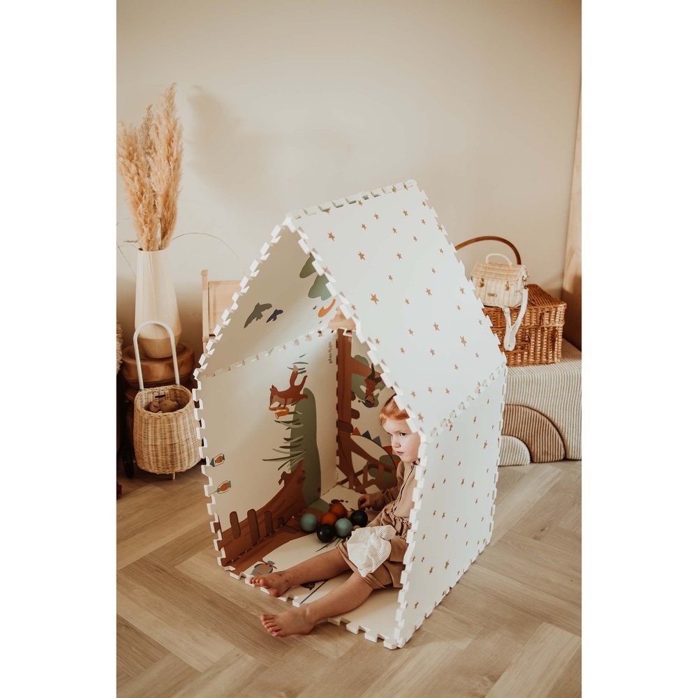 Play&Go Speeltapijt Puzzel - Eevaa 2In1 Puzzelmat/Opbergbox - Treehouse | Foam