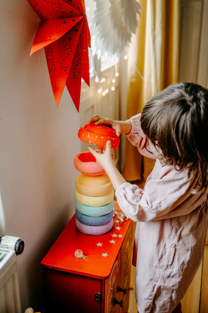 Stapelstein Original Special MINI Rainbow Pastel Blush - Limited Edition