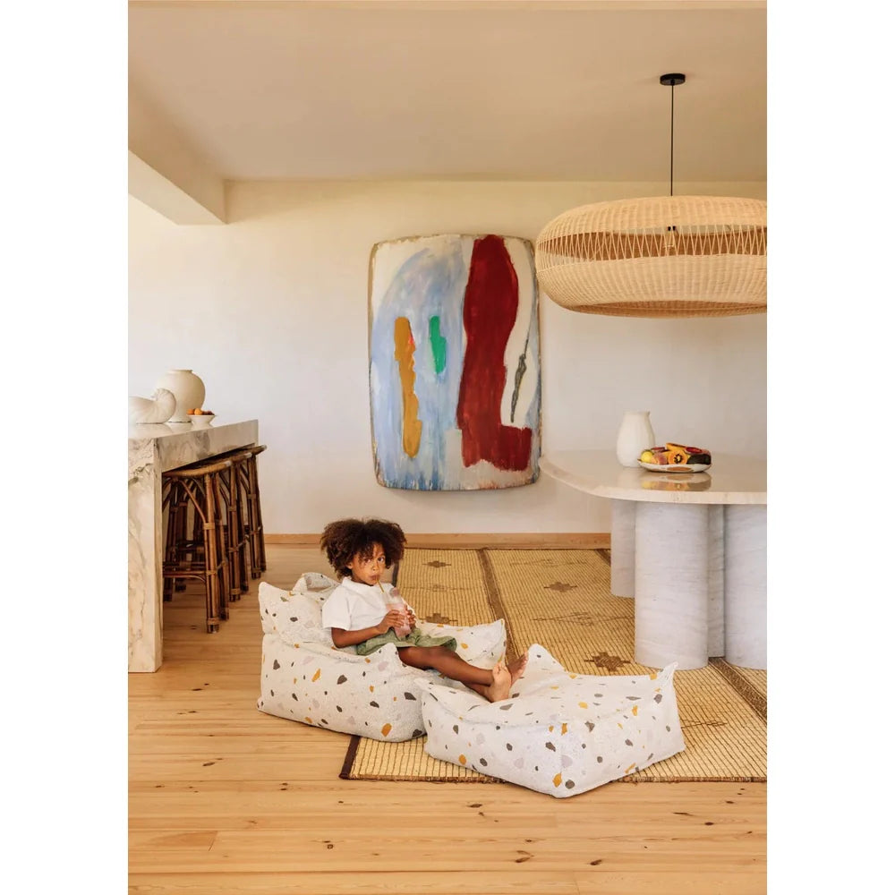 WigiWama Beanbag Chair zitzak - Terrazzo Marble