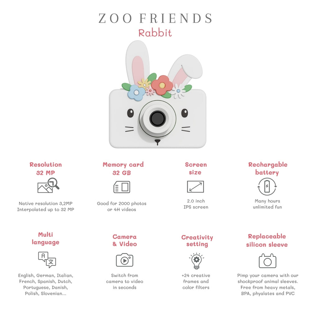 The Zoofamily Zoo Friends - Rabbit Flower | Kindercamera