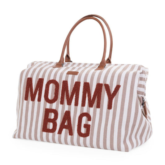 Mommy Bag Verzorgingstas/Luiertas - Strepen Nude