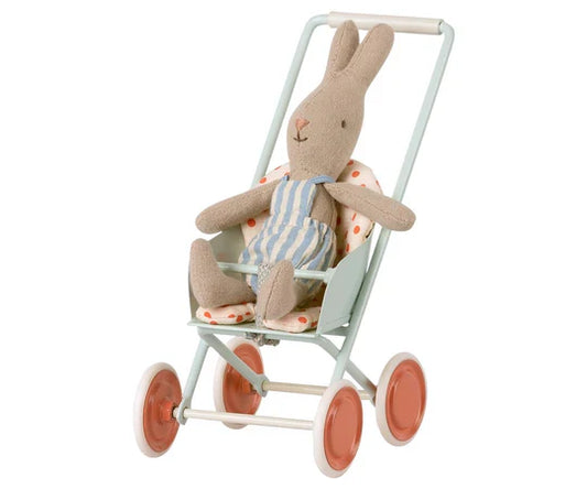 Maileg Kinderwagen - Sky Blue - Baby Muis