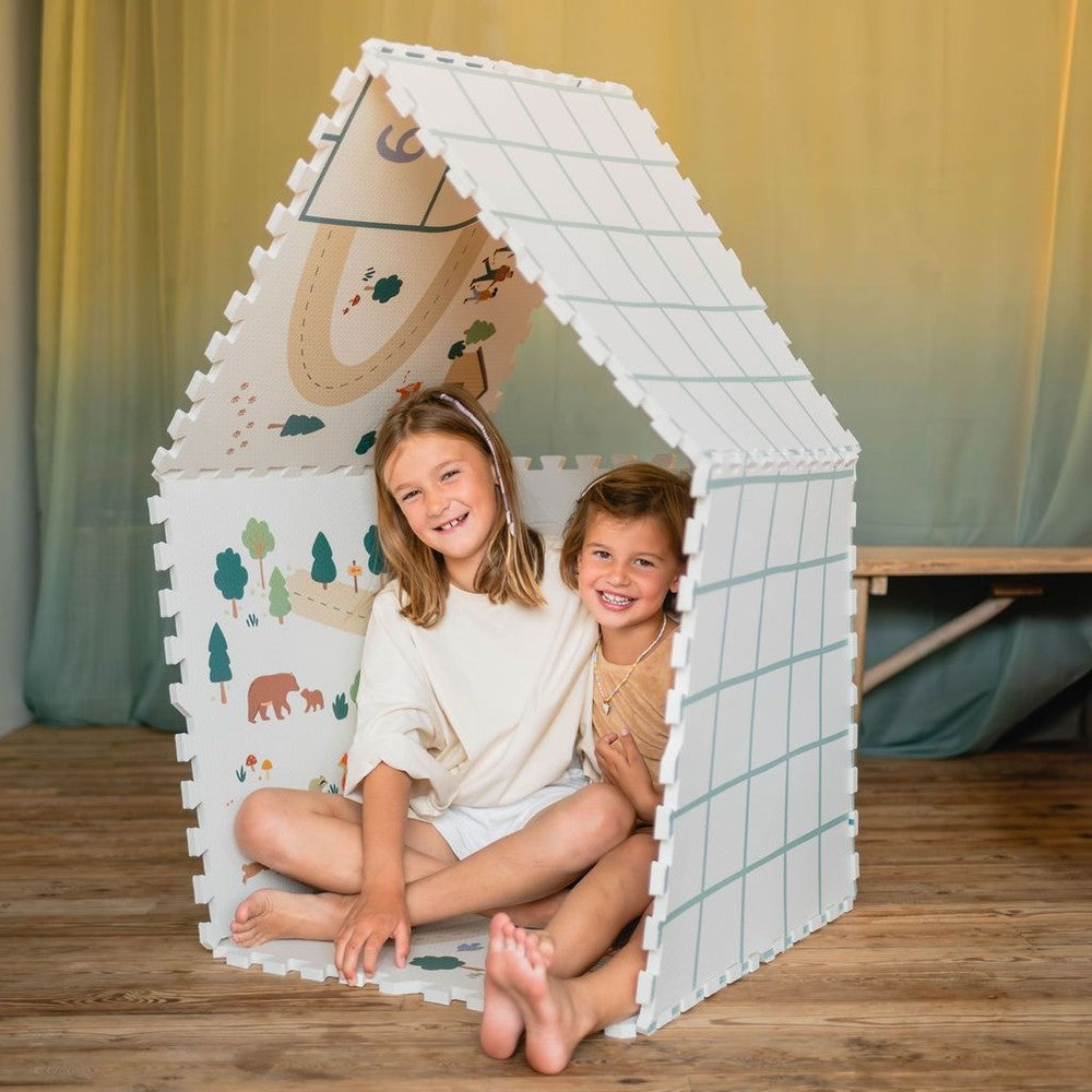 Play&Go Speeltapijt Puzzel - Eevaa 2In1 Puzzelmat/Opbergbox - Tiloo Hopscotch | Foam