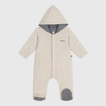 Petit Bateau Effen Gewatteerd Babypakje Met Capuchon En Voetjes