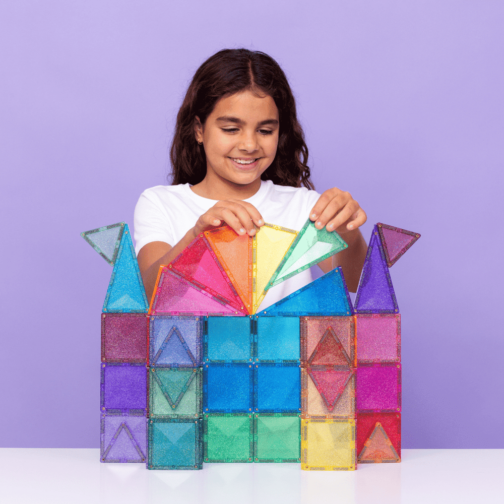 Connetix Glitter Castle Pack | 48 onderdelen