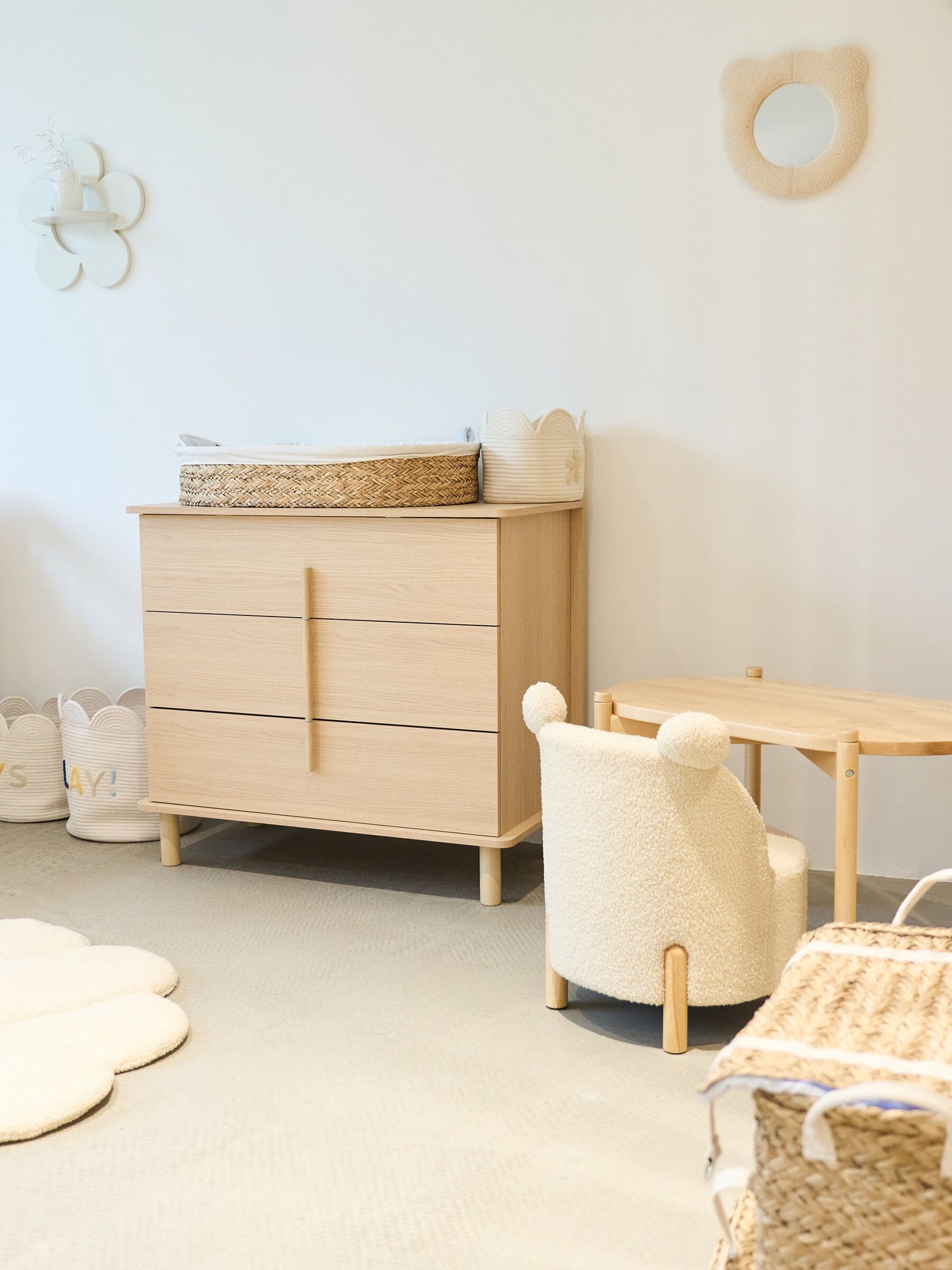 Childhome Commode / Luiertafel 3 Lades - Nordica Naturel