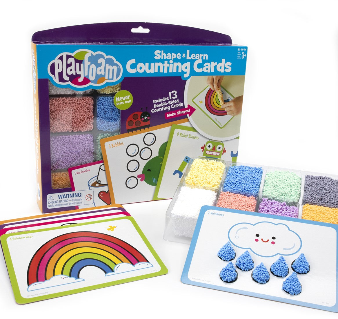 Learning Resources Playfoam Shape & Learn Counting Cards