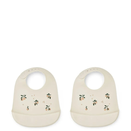 Liewood Siliconen Slabbetje 2pcs - Peach/Sea Shell