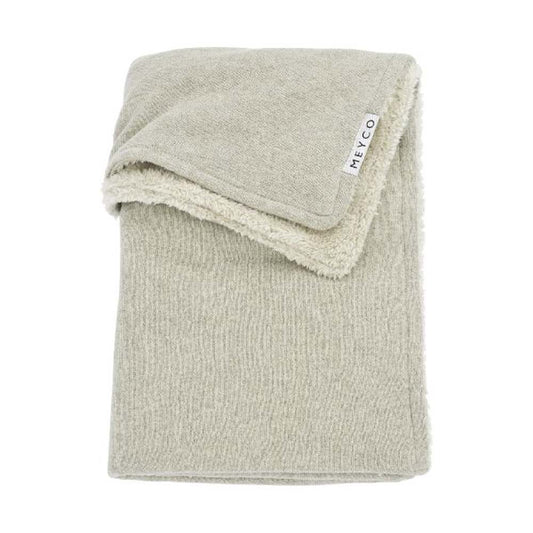 Meyco Wiegdeken 75x100cm Teddy - Sand Melange