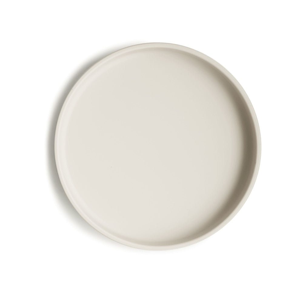 Mushie Siliconen Bord Met Zuignap - Ivory
