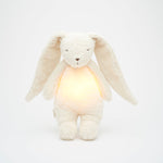 Moonie Konijn The Humming Bunny Organic 2.0 - Polar Natur | Witte Ruis Knuffel Met Lichtje