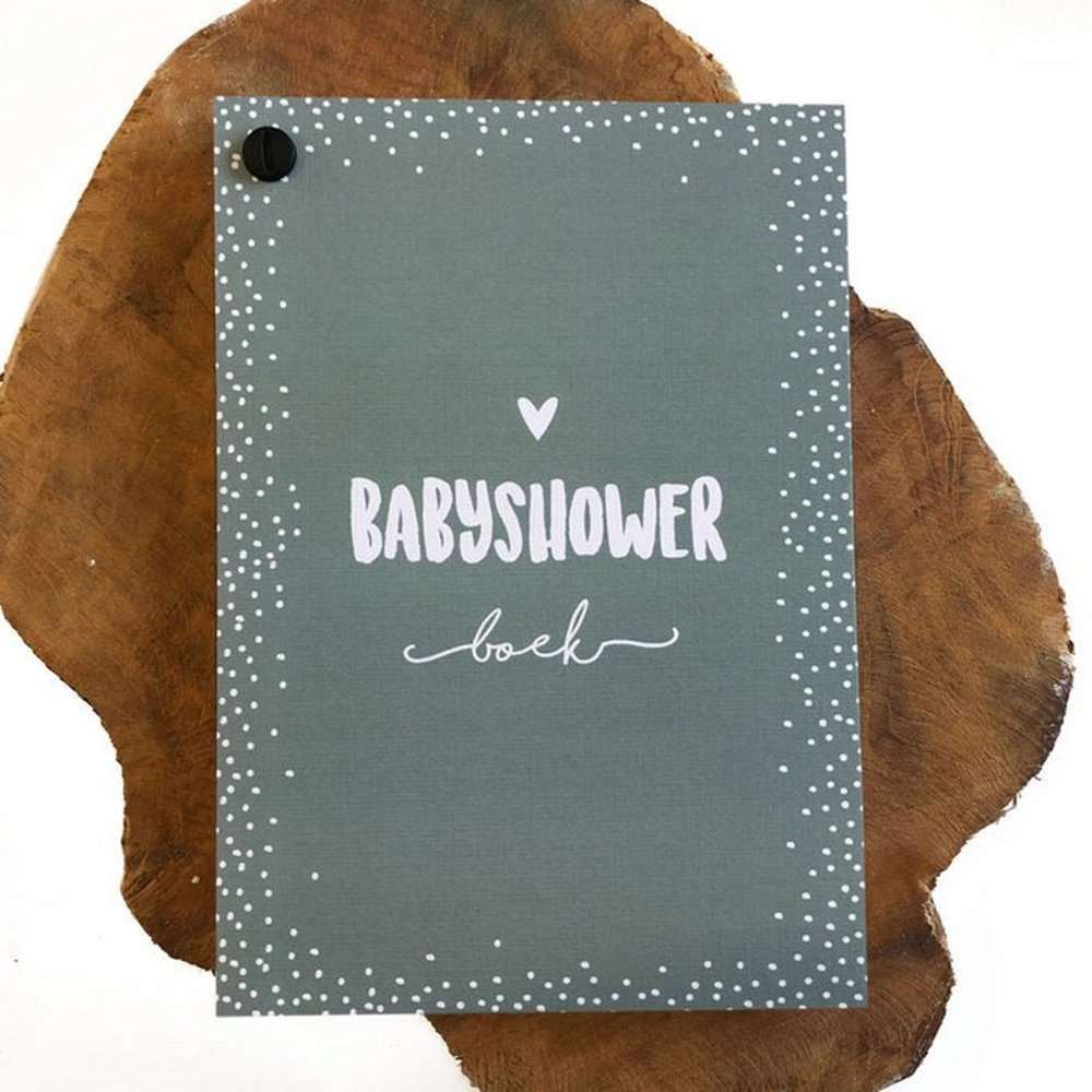 BABYSHOWERBOEK INVULKAARTEN - GROEN