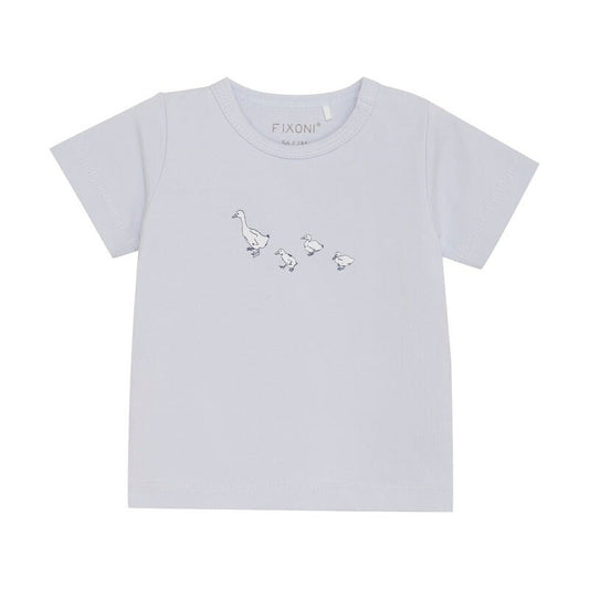 T-shirt Met Korte Mouwen Van Biokatoen - Ducks/Gray Dawn